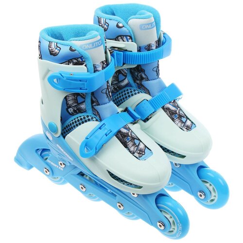 фото Роликовые коньки раздвижные, размер 30-33, колеса pvc 64 мм, пластиковая рама onlitop