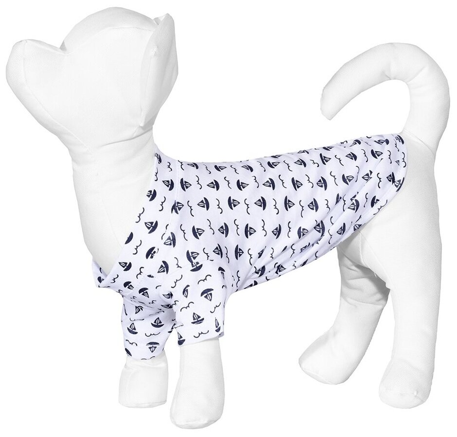 Yami-Yami футболка для собак Кораблики, размер L, длина спины 29-31 см - фотография № 4