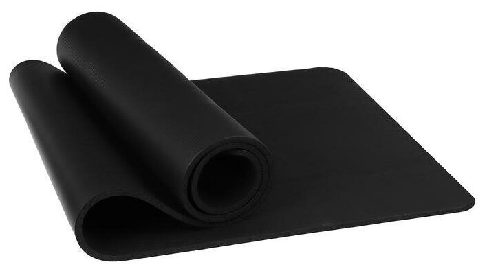 Коврик для йоги 183 х 61 х 1 см, цвет чёрный (1 шт.)