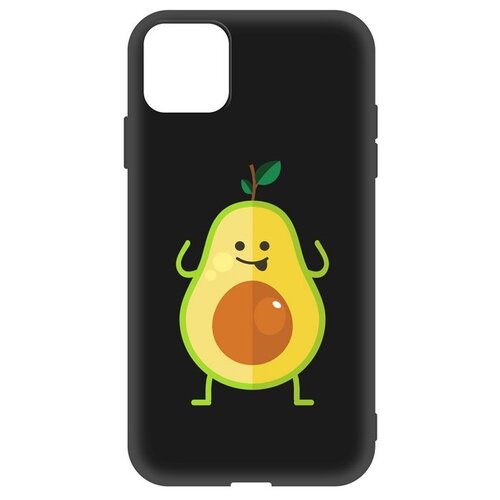 Чехол-накладка Krutoff Soft Case Авокадо Веселый для Apple iPhone 11 черный чехол накладка krutoff soft case авокадо веселый для iphone 14 plus черный