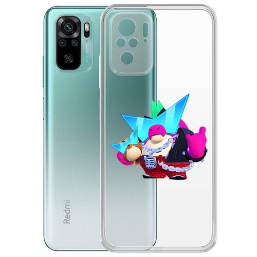 Чехол-накладка Krutoff Clear Case Brawl Stars-Плохиш Базз для Xiaomi Redmi Note 10/ Note 10S чехол накладка clear case brawl stars плохиш базз для realme c25y