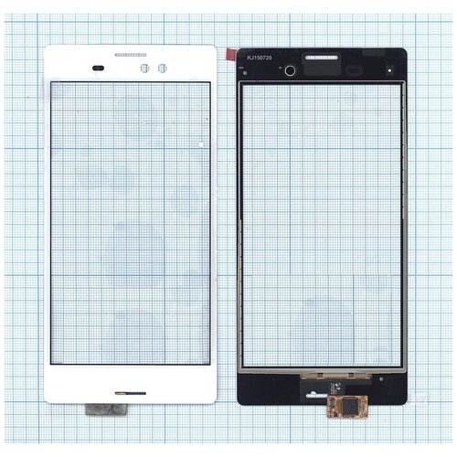 Сенсорное стекло (тачскрин) для Sony Xperia M4 Aqua белое new 6 4 super amoled for samsung galaxy a50 sm a505fn ds a505 lcd display touch screen digitizer with frame for