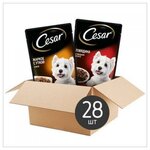 Набор паучей CESAR для собак, Два вкуса (паучи 