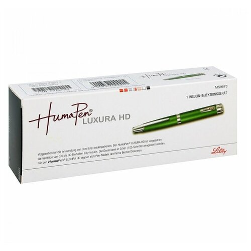 Купить Шприц-ручка ХумаПен Люксура ДТ(Нumapen Luxura HD) 3 мл, шаг 0.5 ед., Рош Диабетс Кеа ГмбХ, Германия, зеленый/белый