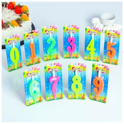 Шоу-бокс со свечами для торта цифры 