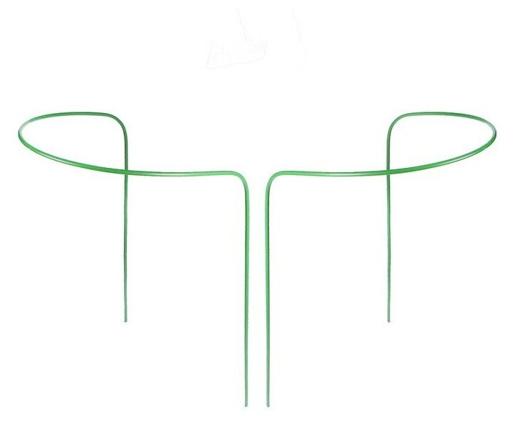 Кустодержатель, d = 40 см, h = 70 см, ножка d = 0.3 см, металл, набор 2 шт, зелёный