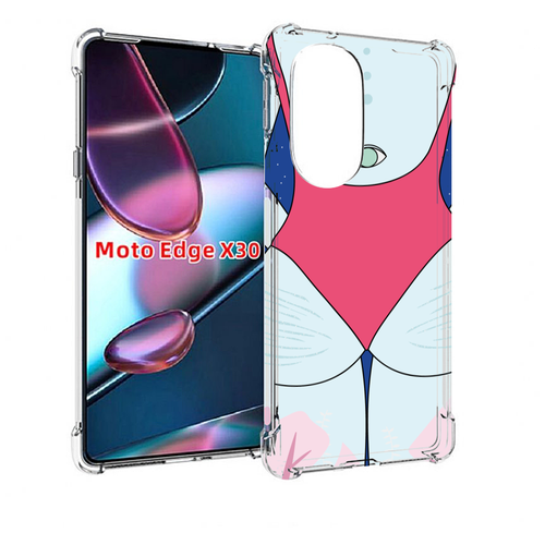 Чехол MyPads девушка-с-глазом-на-спине для Motorola Moto Edge X30 задняя-панель-накладка-бампер