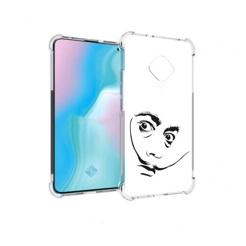 Чехол задняя-панель-накладка-бампер MyPads мужчина с длинными усами для Vivo S5 противоударный