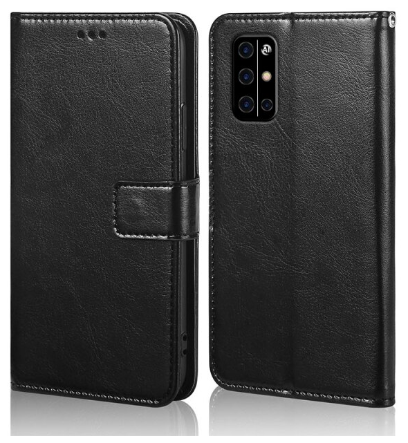 Чехол-книжка MyPads для Huawei Honor 30S (CDY-AN90) из качественной импортной искусственной кожи с подставкой застежкой и визитницей черный