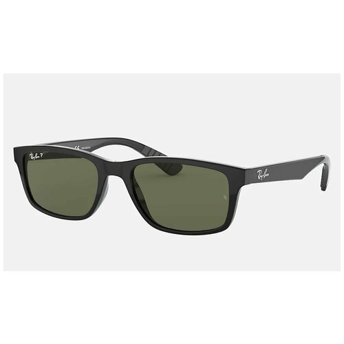 фото Солнцезащитные очки luxottica, прямоугольные, оправа: пластик, с защитой от уф, для мужчин, черный
