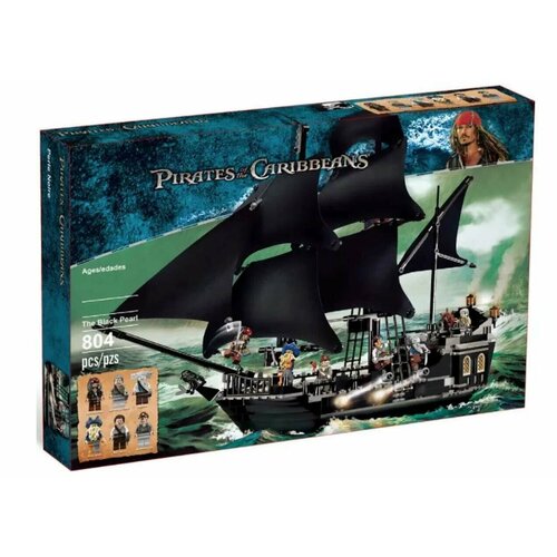 пираты карибского моря 1 4 коллекционное издание 4 dvd box set Конструктор Корабль Чёрная жемчужина, Пираты Карибского моря, 804 деталей 18016