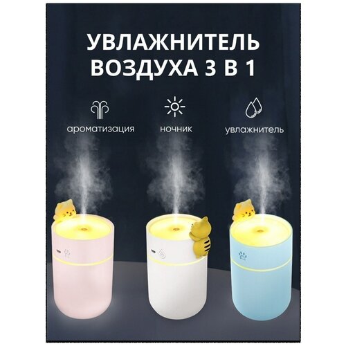 Увлажнитель воздуха для дома с функцией ночника с LED подсветкой розовый 45000₽