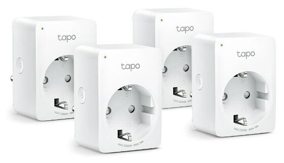 Tapo P100(4-pack) Умная мини Wi-Fi розетка, 4 шт. (006112)