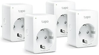 Умная мини Wi-Fi розетка TP-Link Tapo P100(4-pack), белый, 4шт.