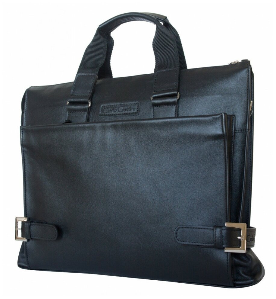 Кожаная дорожная сумка, черная Carlo Gattini 4013-01 - фотография № 17