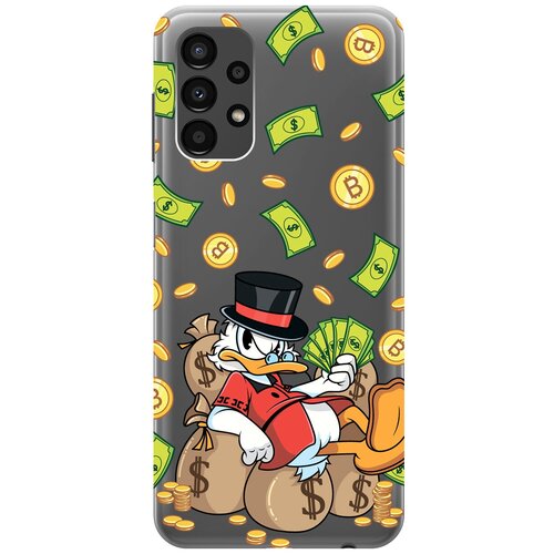 Силиконовый чехол с принтом Rich Scrooge для Samsung Galaxy A13 4G / Самсунг А13 4Г силиконовый чехол с принтом rich scrooge для samsung galaxy a20s самсунг а20с