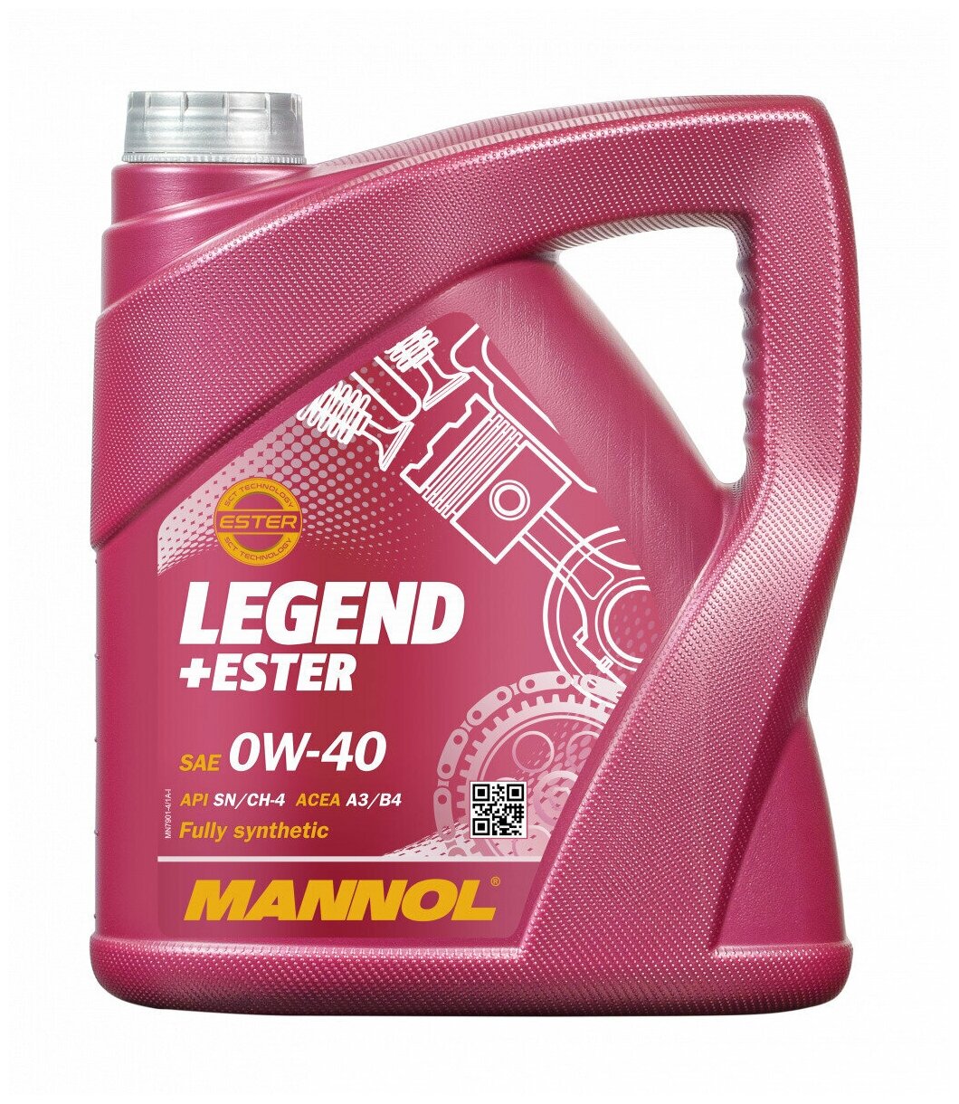 Синтетическое масло Mannol Legend Ester 0W40 4 л 1001 .