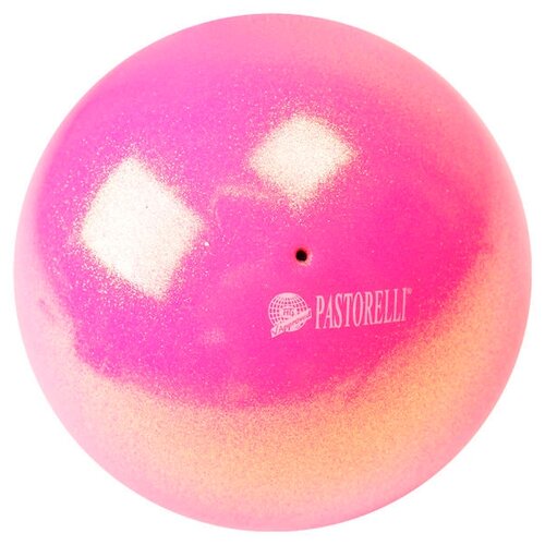 фото Мяч для художественной гимнастики pastorelli new generation glitter high vision, 18 см, розовый флуоресцентный