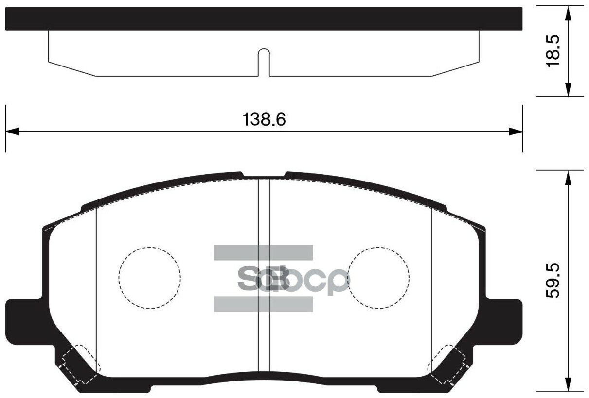 Тормозные колодки дисковые Sangsin Brake SP1384 передние