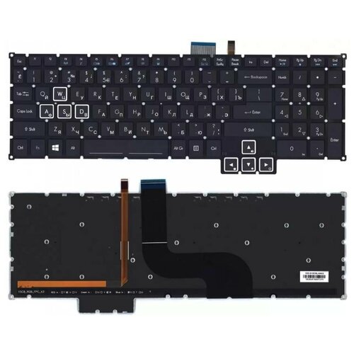 Клавиатура keyboard для ноутбука Acer Predator 17X GX-791 GX-792 черная c подсветкой 3560₽