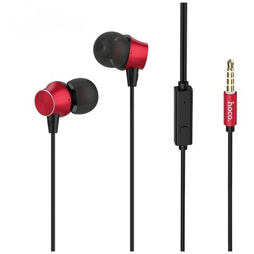 Наушники HOCO M51 Proper sound universal earphones с микрофоном красный 47500₽