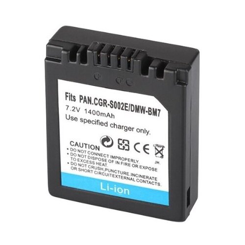 Аккумулятор для фотоаппарата Panasonic CGA-S002E, DMW-BM7, CGA-S002A 7.2V 1400mAh код mb077194