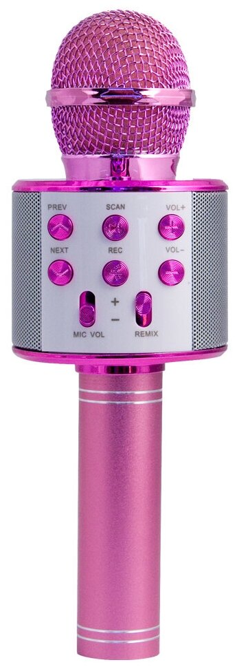 Караоке Микрофон Блютуз Magic Acoustic Superstar/Bluetooth микрофон для Девочек Мальчиков Взрослых/Караоке 3-в-1/MA3001PK Superstar, розовый