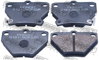 Дисковые тормозные колодки задние FEBEST 0101-NCP20R для Toyota (4 шт.)