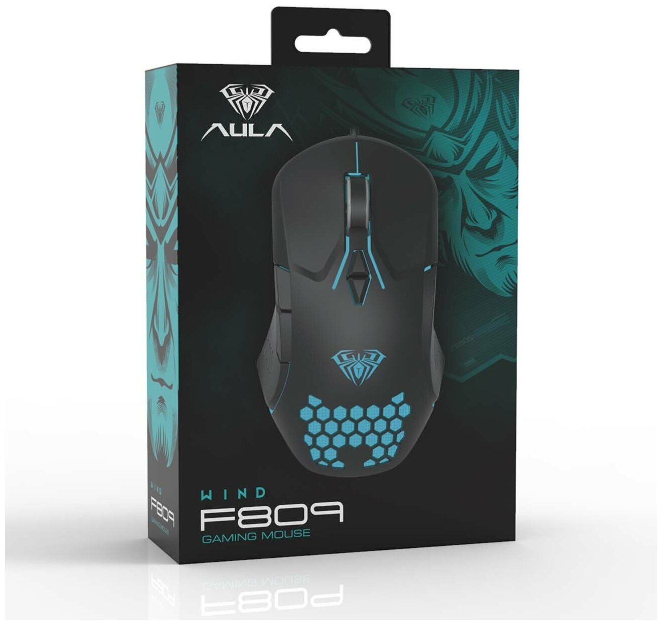 Мышь проводная AULA F809 3200 dpi USB черный