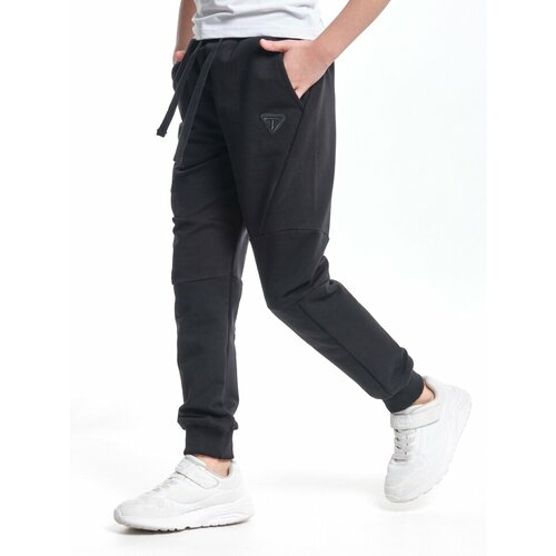 фото Брюки джоггеры mini maxi, размер 98, черный