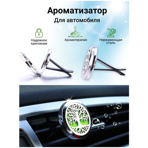 Автомобильный металический ароматизатор / дифуззор арома саше ванючка пахучка освежитель на дефлектор в шкаф для запаха аромакулон автопарфюм