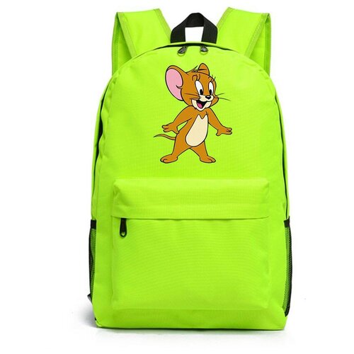 Рюкзак Мышонок Джерри (Tom and Jerry) зеленый №1 рюкзак мышонок джерри tom and jerry черный с usb портом 1