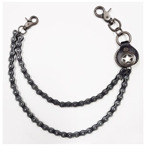 фото Цепь на джинсы стальная. со звездой . украшения. wallet chain. rock chain. байкер. sk-777