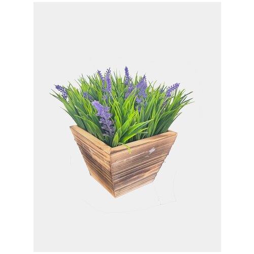 Искусственные цветы /Цветочная композиция в деревянном кашпо РАФ / Букет цветов/ Искусственные растения