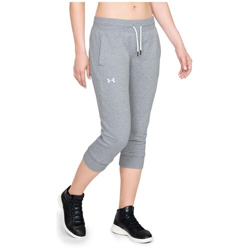 фото Брюки under armour slim leg fleece crop женщины 1320610-035 xs