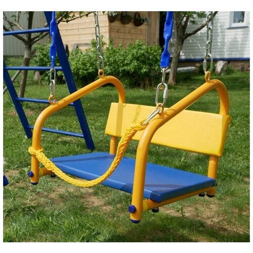 Качели-люлька на четырех лучах цепи