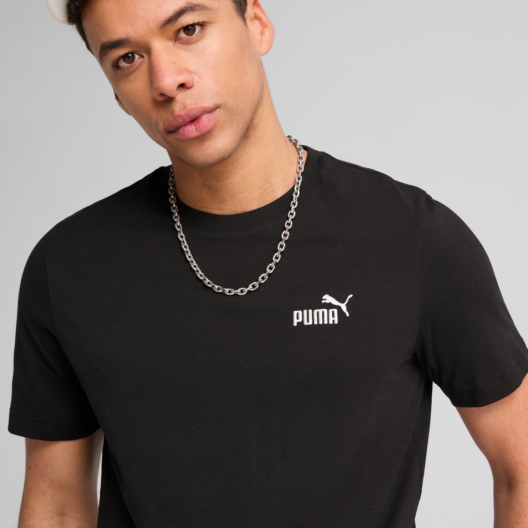 Футболка PUMA ESS Small No. 1 Logo, размер M, черный — фото 1