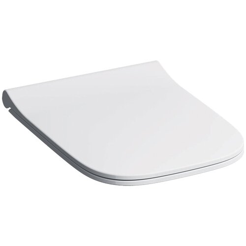 фото Сиденье* для унитаза geberit smyle square slim 500.688.01.1 с крышкой, антибактериальное, с функцией плавного закрывания, крепления: хромированная латунь