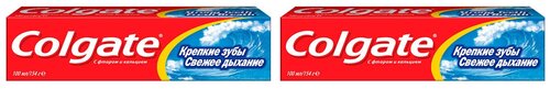 Зубная паста, Colgate, крепкие зубы, свежее дыхание, 100 мл, 2 шт