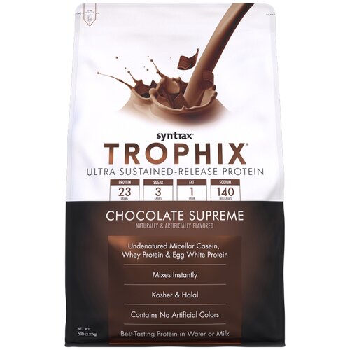 Протеин SynTrax Trophix, 2270 гр., шоколад trophix syntrax 2 28 кг ваниль