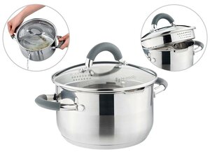 Кастрюля profi home со стеклянной крышкой, 2,0л Agness (160784) <span>0л 18x10.5 см agness (914-216) бренд agness представляет стильные кастрюли серии profi home. кастрюли выполнены из нержавеющей стали с высокими антикоррозионными свойствами. преимущества серии profi home это: • Практичный дизайн с широким носиком для слива</span>