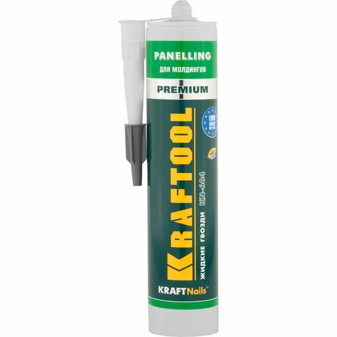 Клей монтажный KraftNails Premium KN-604 (310 мл; без растворителей) для молдингов, панелей и керамики Kraftool 41349_z01