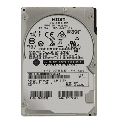 Жесткий диск HGST 0B32650 1,2Tb 10520 SAS 2,5 HDD жесткий диск hgst 0b32650 1 2tb 10520 sas 2 5 hdd
