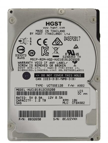 Жесткий диск HGST HUC101812CSS200 1,2Tb 10520 SAS 2,5" HDD