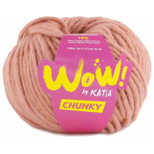 Пряжа для вязания Katia Wow-Chunky, 75% акрил, 15% шерсть, 10% альпака пряжа katia wow chunky 51 светло серый