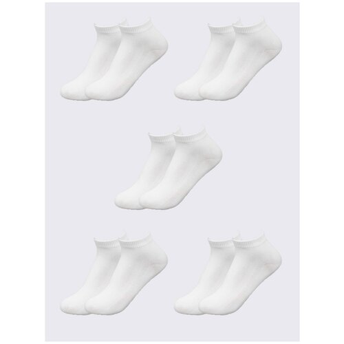 фото Мужские носки кушан, 5 пар, 5 уп., укороченные, на новый год, размер 41-43, белый