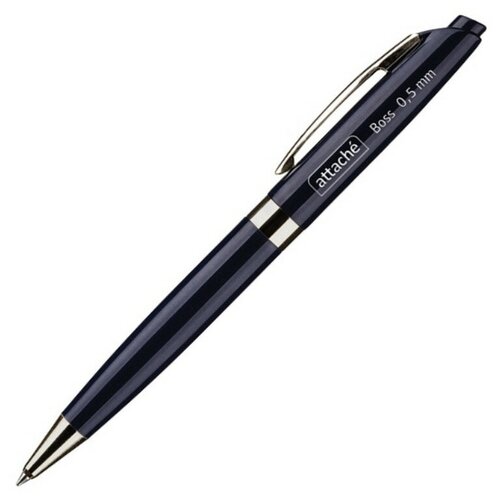 Ручка шариковая Attache Boss, синий корпус, цвет чернил-синий