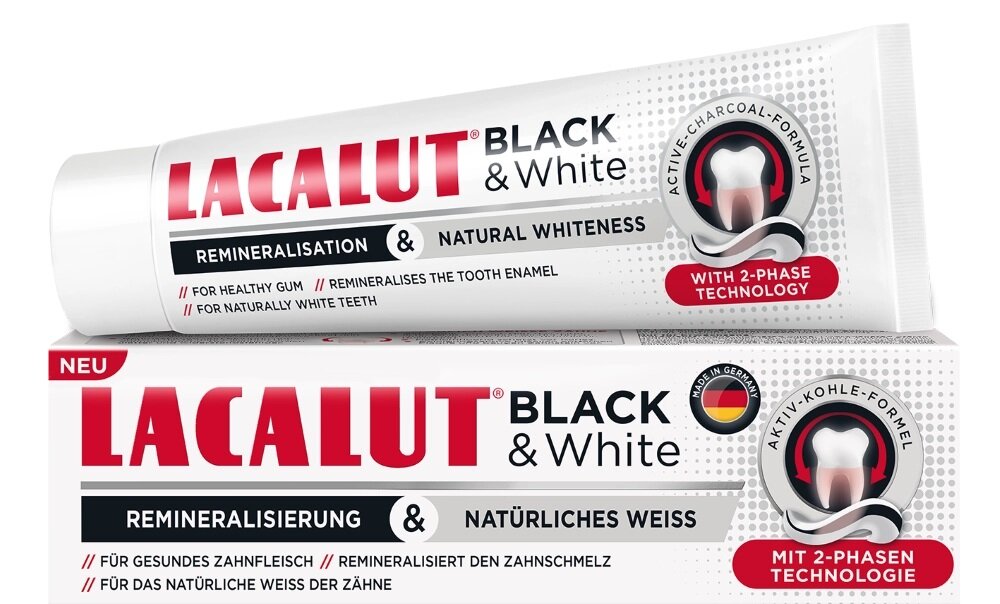 Паста зубная Black&White Lacalut/Лакалют 75мл Dr.Theiss Naturwaren GmbH - фото №3
