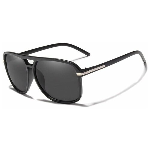 фото Солнцезащитные очки kingseven, авиаторы, оправа: пластик, складные, поляризационные, с защитой от уф, черный