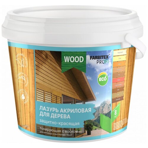 FARBITEX Лазурь акриловая для дерева защитно-красящая орех (5 л) 4300007757